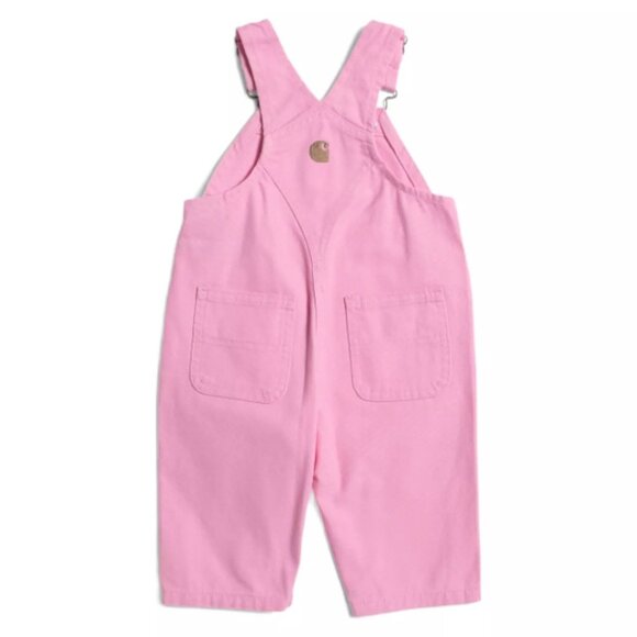 Carhartt Bib Overalls Pink Infant Size 3M 6M 12M Valentines Day Outfit Barbie - Picture 2 of 7